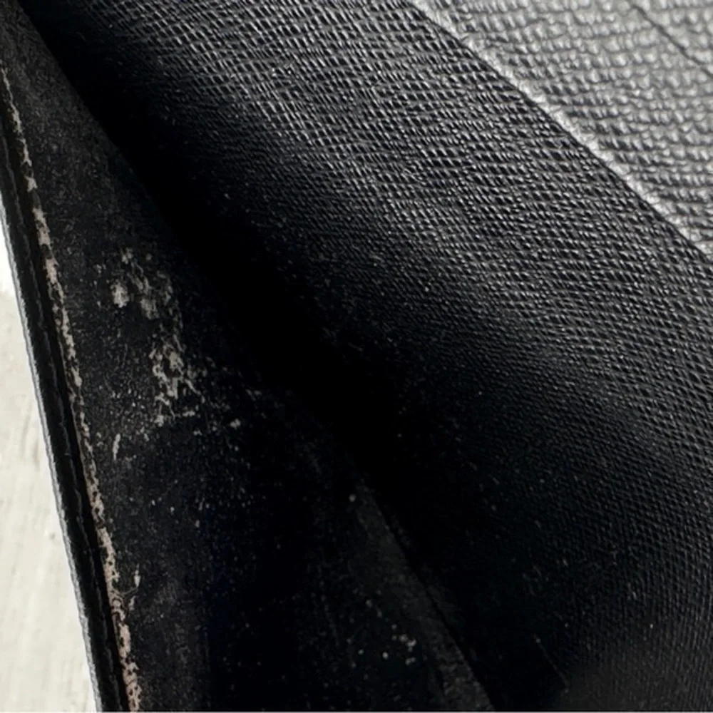 AUTHENTIC Louis Vuitton Monogram Porte Valeurs Checkbook Wallet. Black.